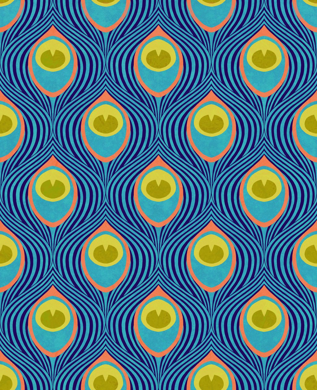 Peacock Cyan, 2019 (smíšená digitální technika) od David Newton