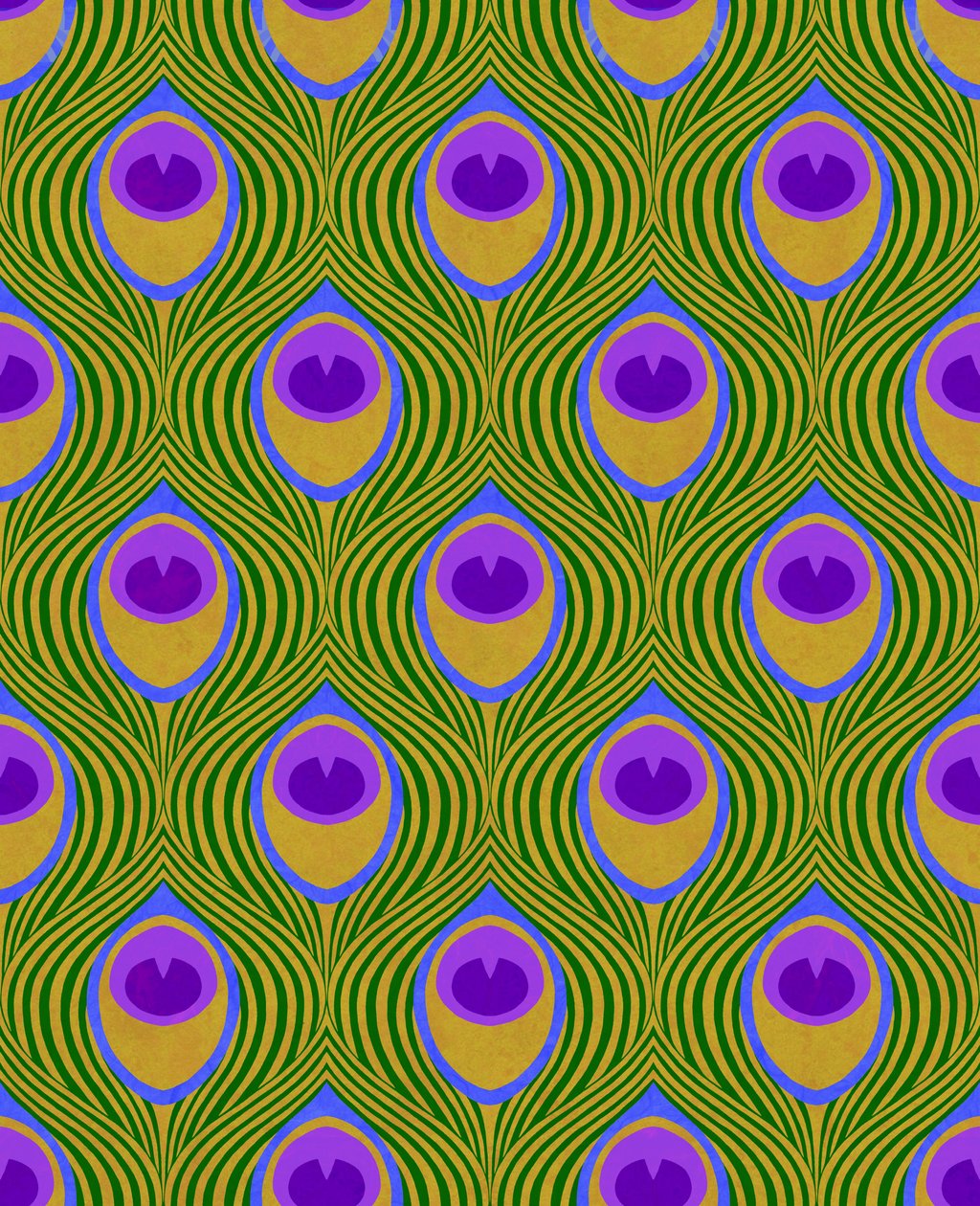 Peacock Yellow, 2019 (digitální mix médií) od David Newton