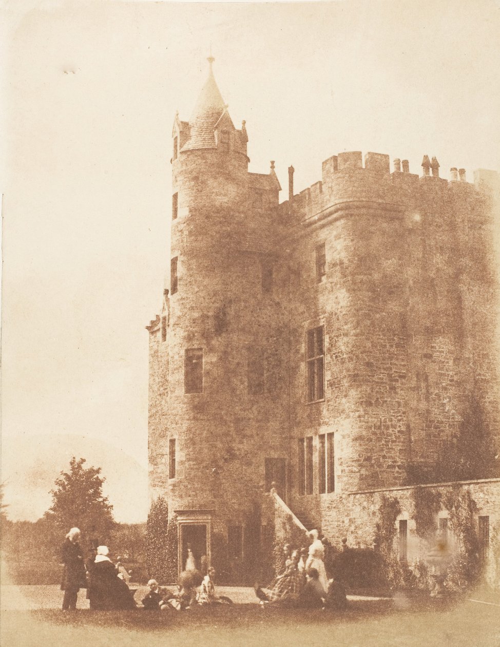 Bonaly Towers, 1843-47. Tvůrci: David Octavius Hill, Robert Adamson, Hill & Adamson. od Hill and Adamson