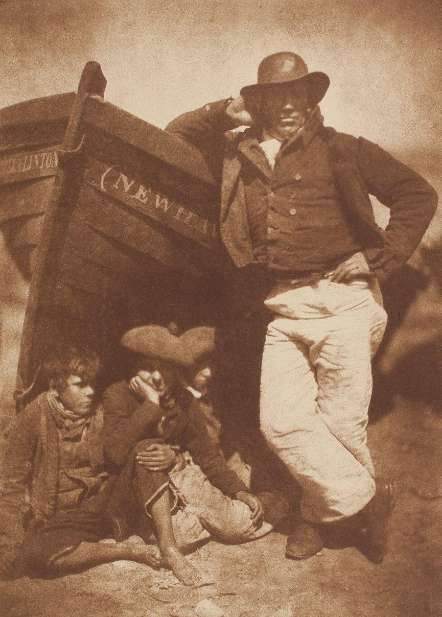 James Linton a tři chlapci, Newhaven, 184347, tištěné kolem 1916. Tvůrci: David Octavius Hill, Robert Adamson, Hill & Adamson. od Hill and Adamson