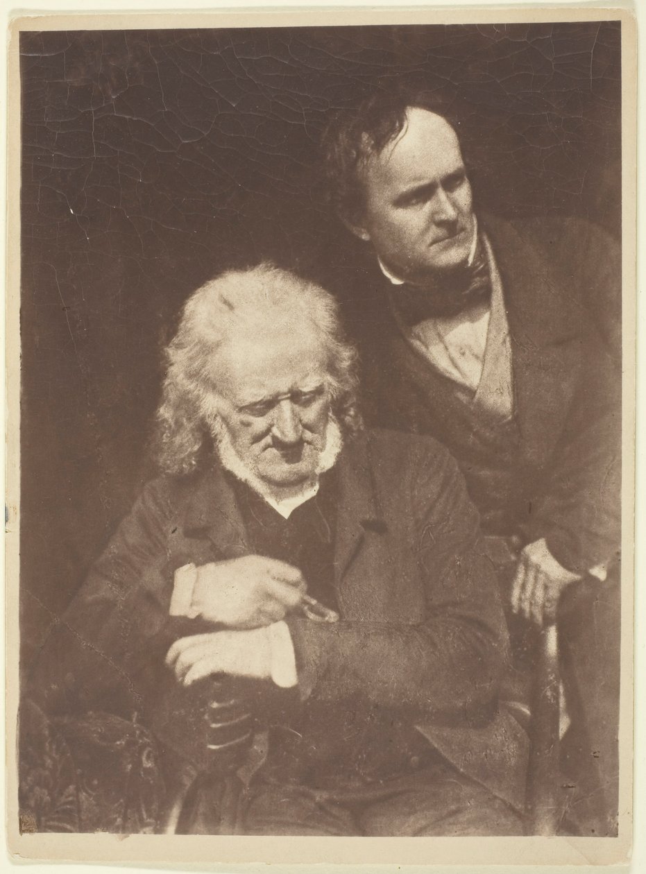 Portrét dvou mužů John Henning a Alexander Handyside Ritchie, c. 1845, tištěno 18901900. Tvůrci: David Octavius Hill, Robert Adamson, Hill & Adamson. od Hill and Adamson