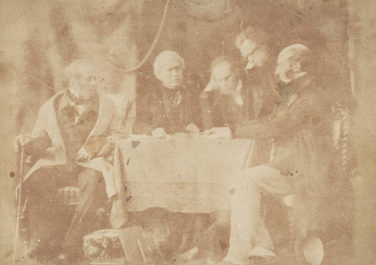 Sir David Brewster, Earle Monteith, Dr. Welsh & Two Others, 1843-47. Tvůrci: David Octavius Hill, Robert Adamson, Hill & Adamson. od Hill and Adamson