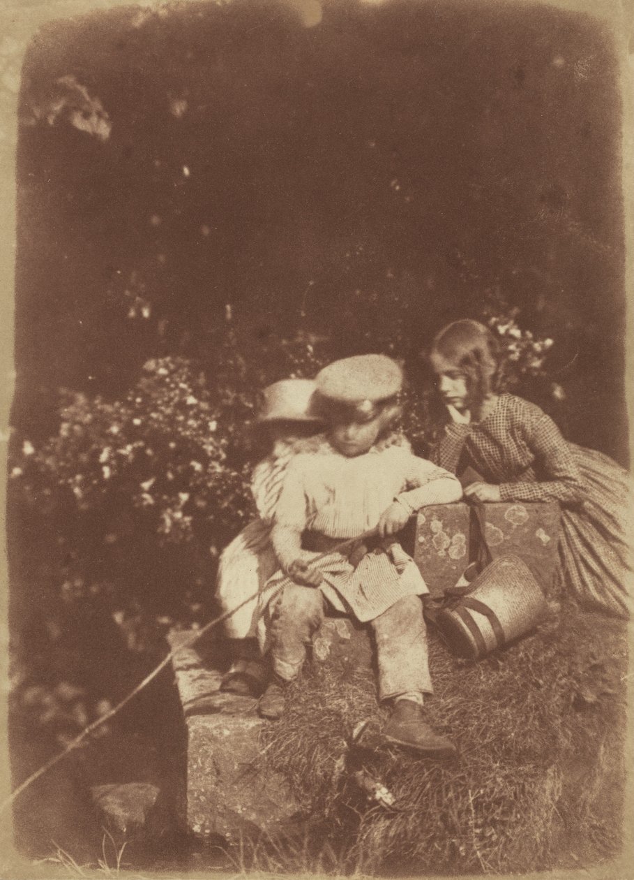 V bazénu Minnow, 1843-1847. Tvůrci: David Octavius Hill, Robert Adamson. od David Octavius Hill, Robert Adamson