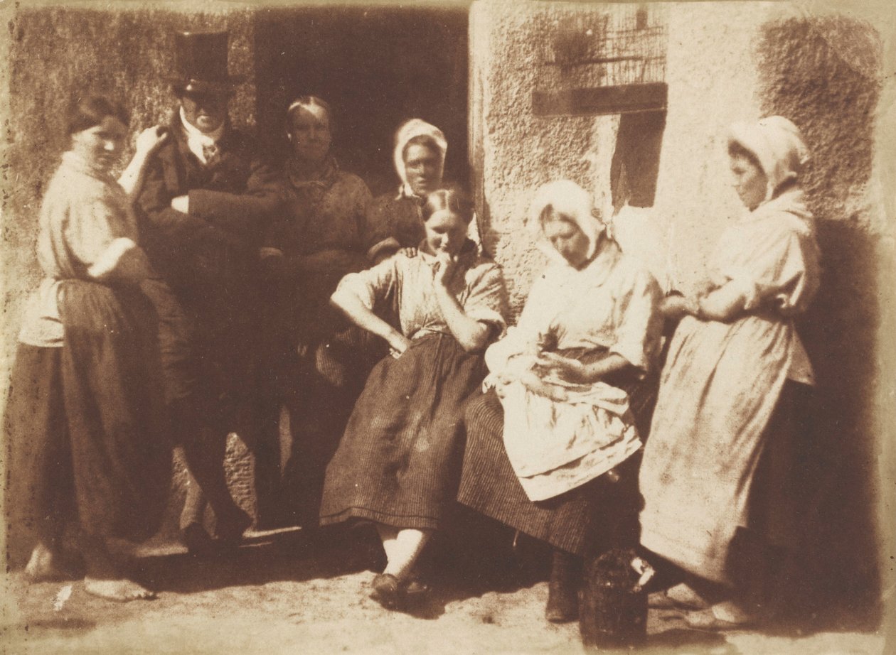 Dveře pilotní chaty v Newhavenu, 1845 (foto) od David Octavius Hill