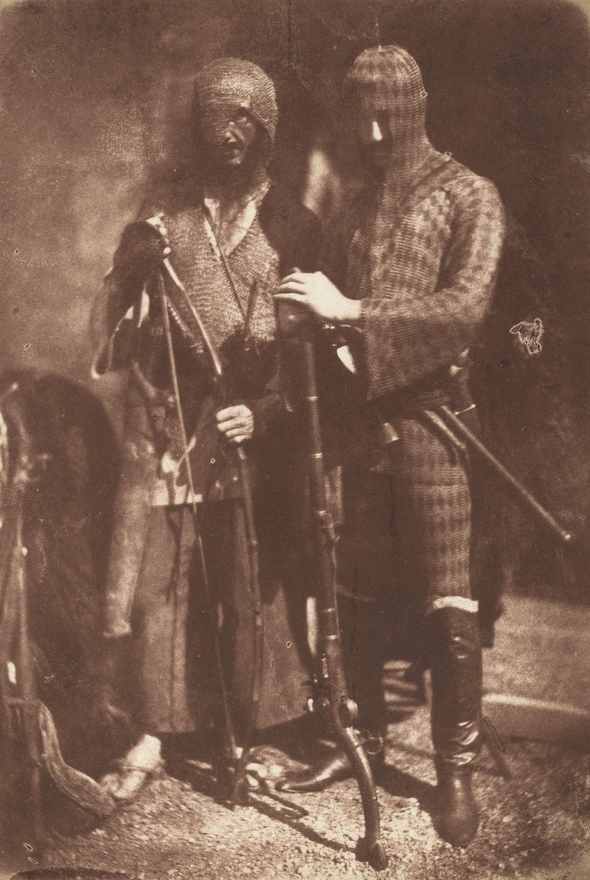 Afghánská nebo čerkeská zbroj, 1843 (foto) od David Octavius Hill