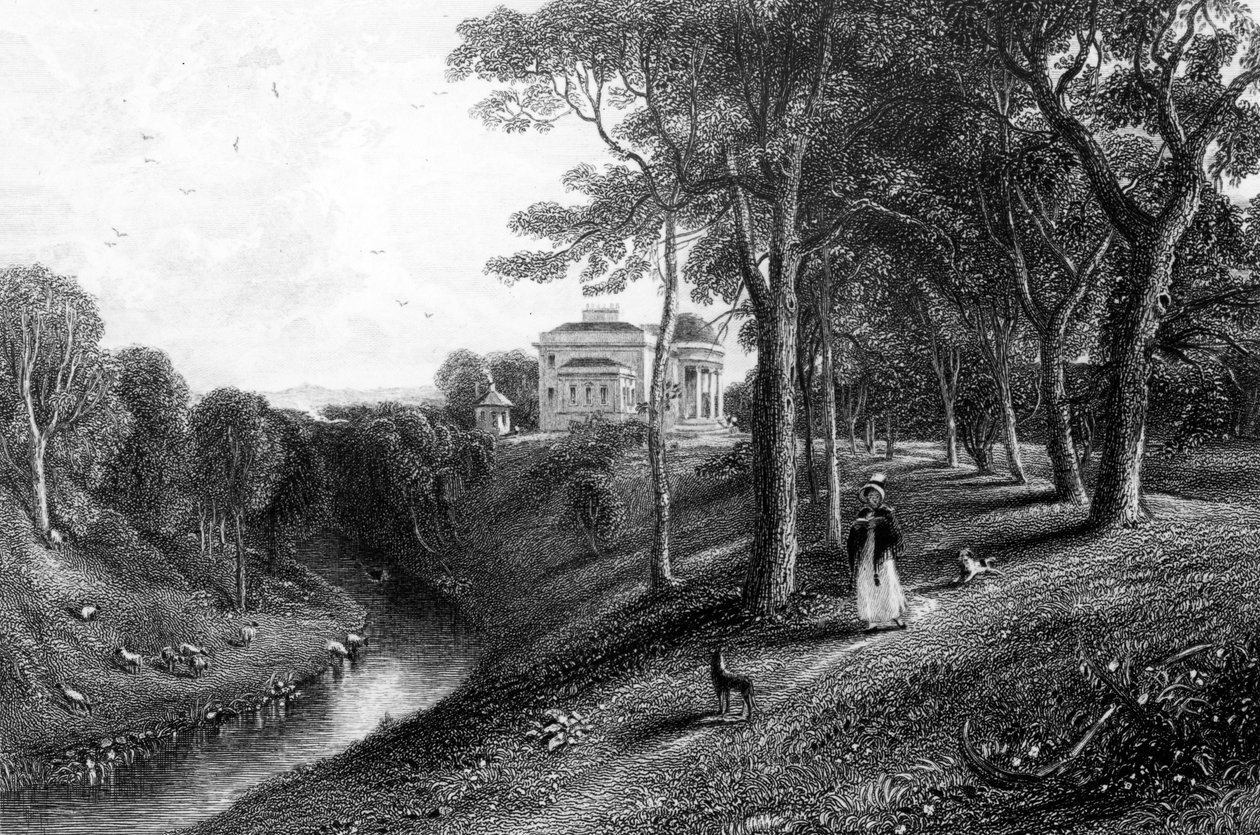 Coilsfield, ryl J. Giles, ilustrace z ‚Země popálenin‘ od Johna Wilsona, vydáno 1840 od David Octavius Hill