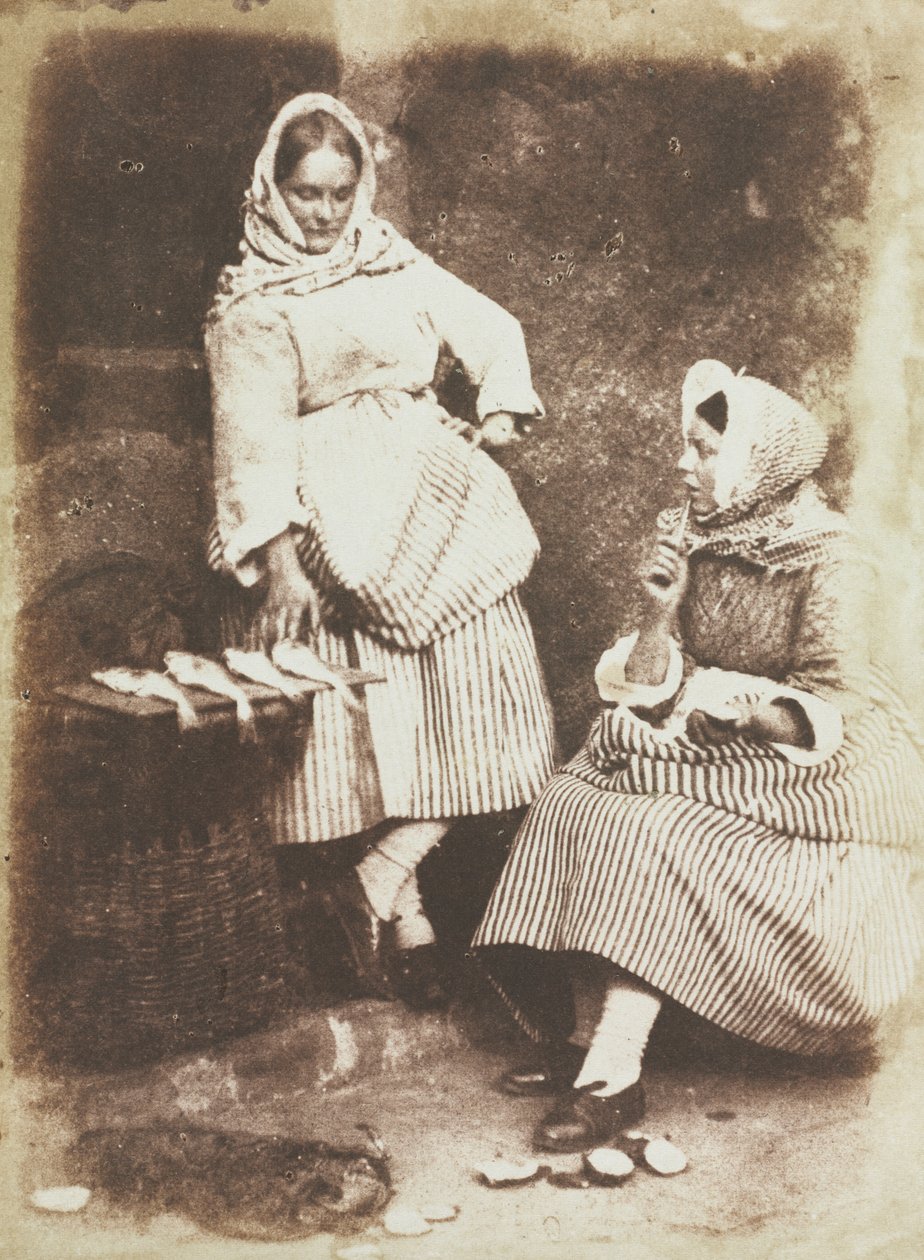 Newhaven Fishwives, Jeanie Wilson a Annie Linton od David Octavius Hill