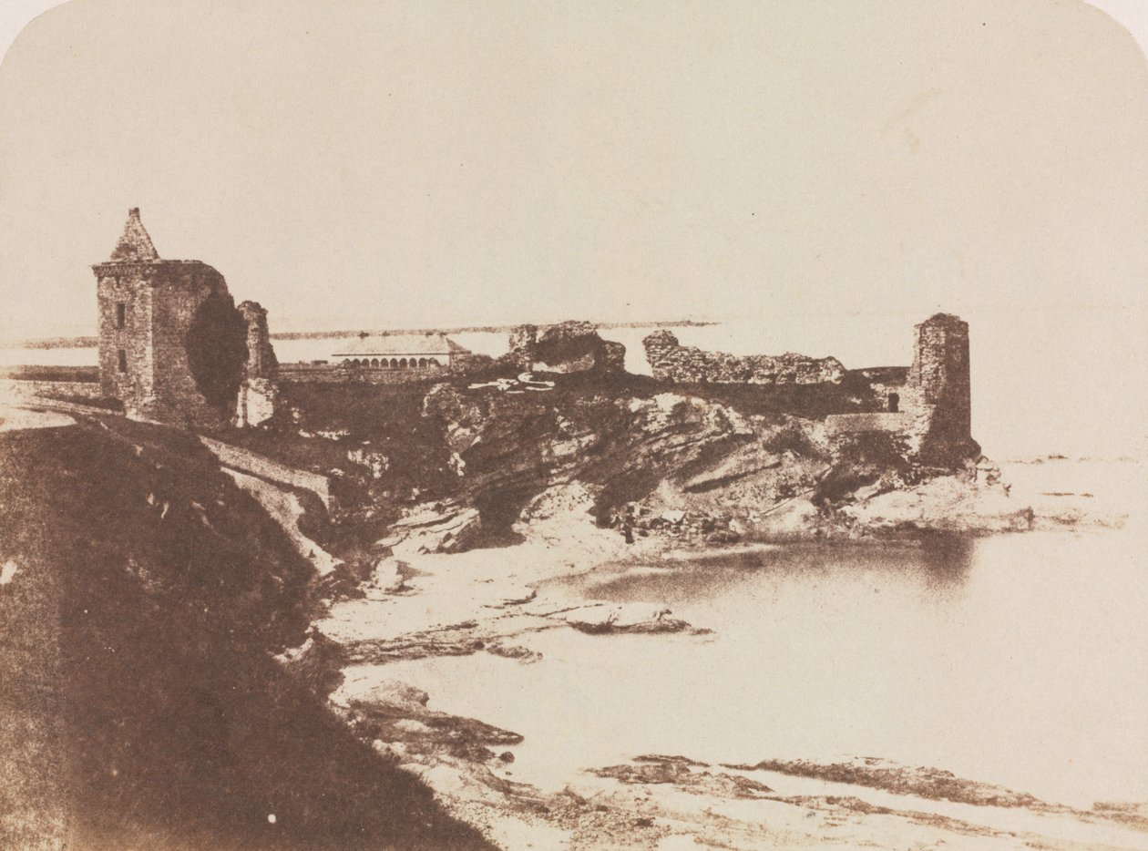 Hrad St. Andrews, z jihovýchodu od David Octavius Hill