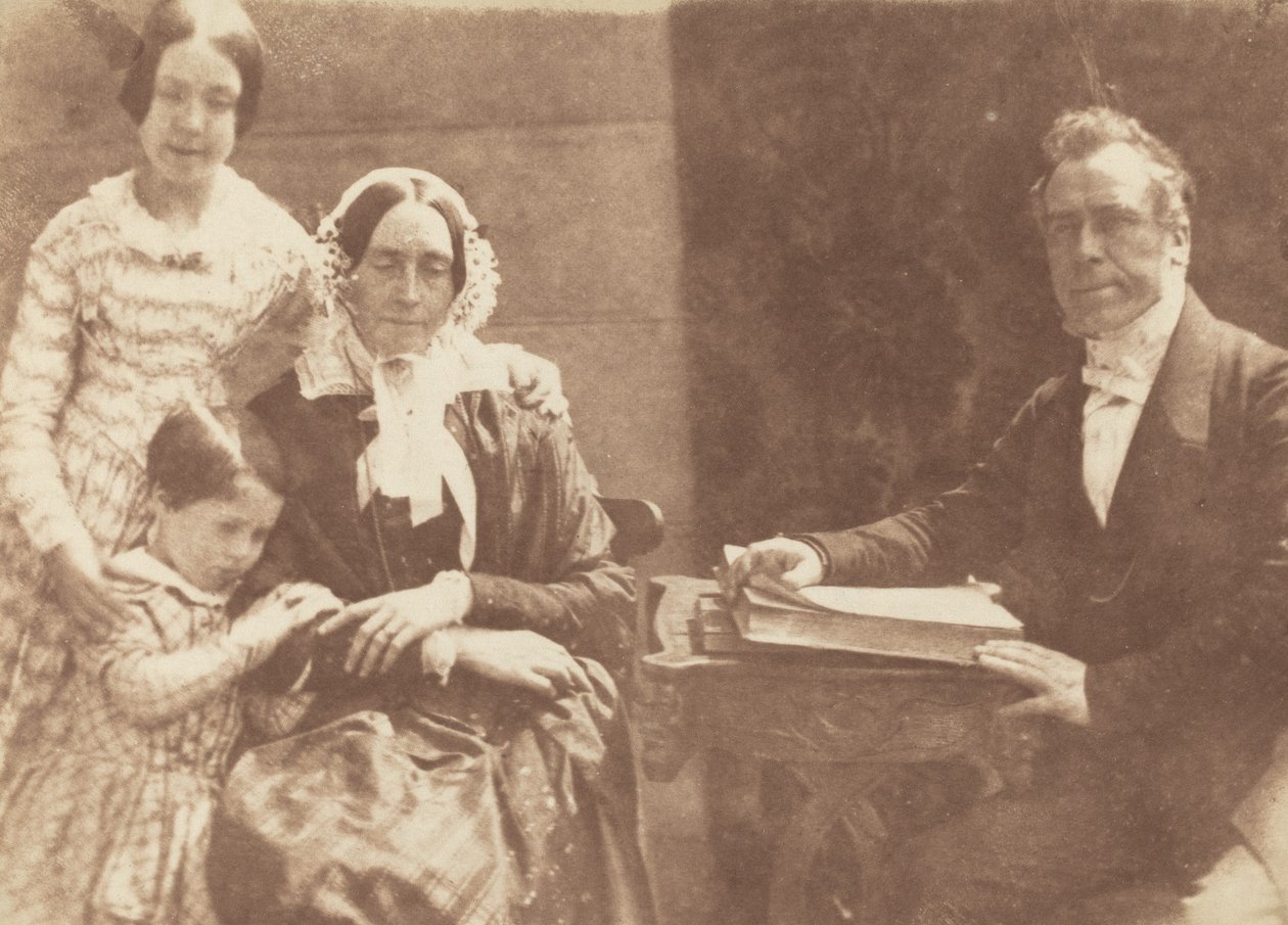 Rev Ebenezer Miller s rodinou od David Octavius Hill and Robert Adamson