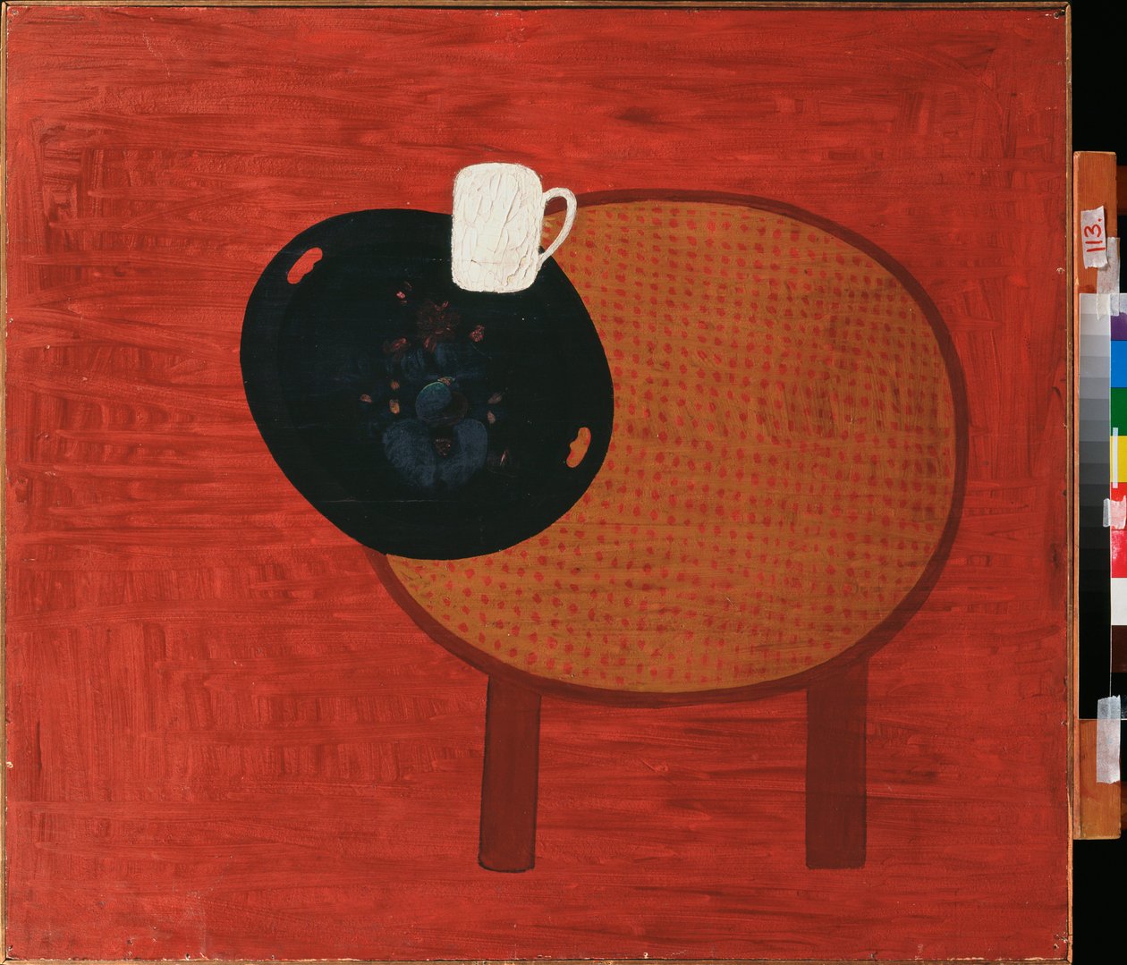 Rouge et blanc (červená a bílá) - Obraz Davida Petroviče Sterenberga (1881-1948), olej na plátně, cca 1920 - ruské umění, avantgarda 20. století, zátiší - Muzeum umění Dálného východu, Chabarovsk (Rusko) od David Petrovich Sterenberg