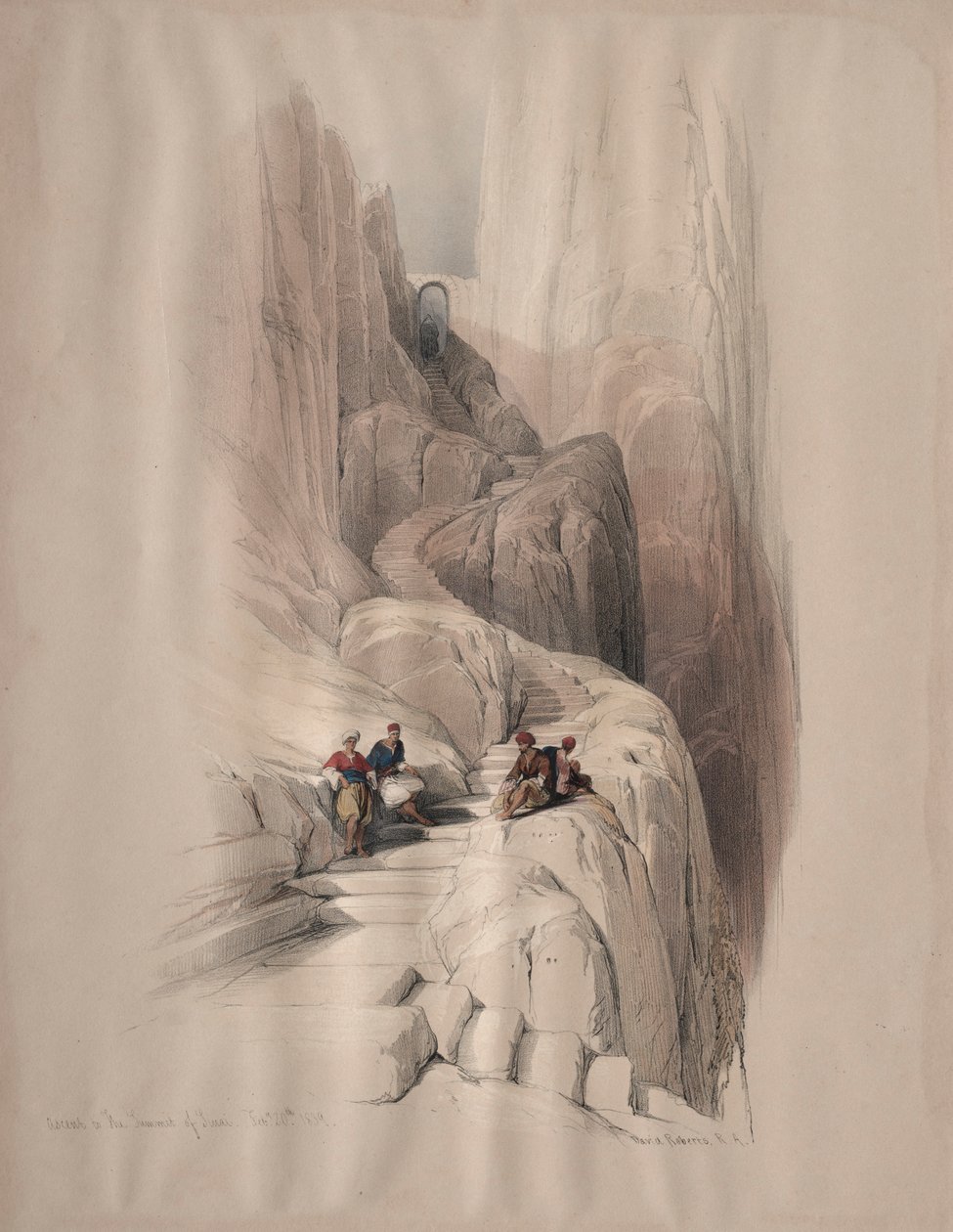 Výstup na vrchol Sinaj, 1839. od David Roberts