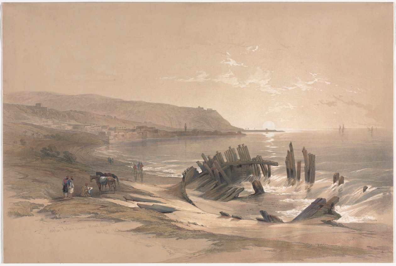 Kaifáš se dívá směrem k hoře Karmel, 1839. od David Roberts