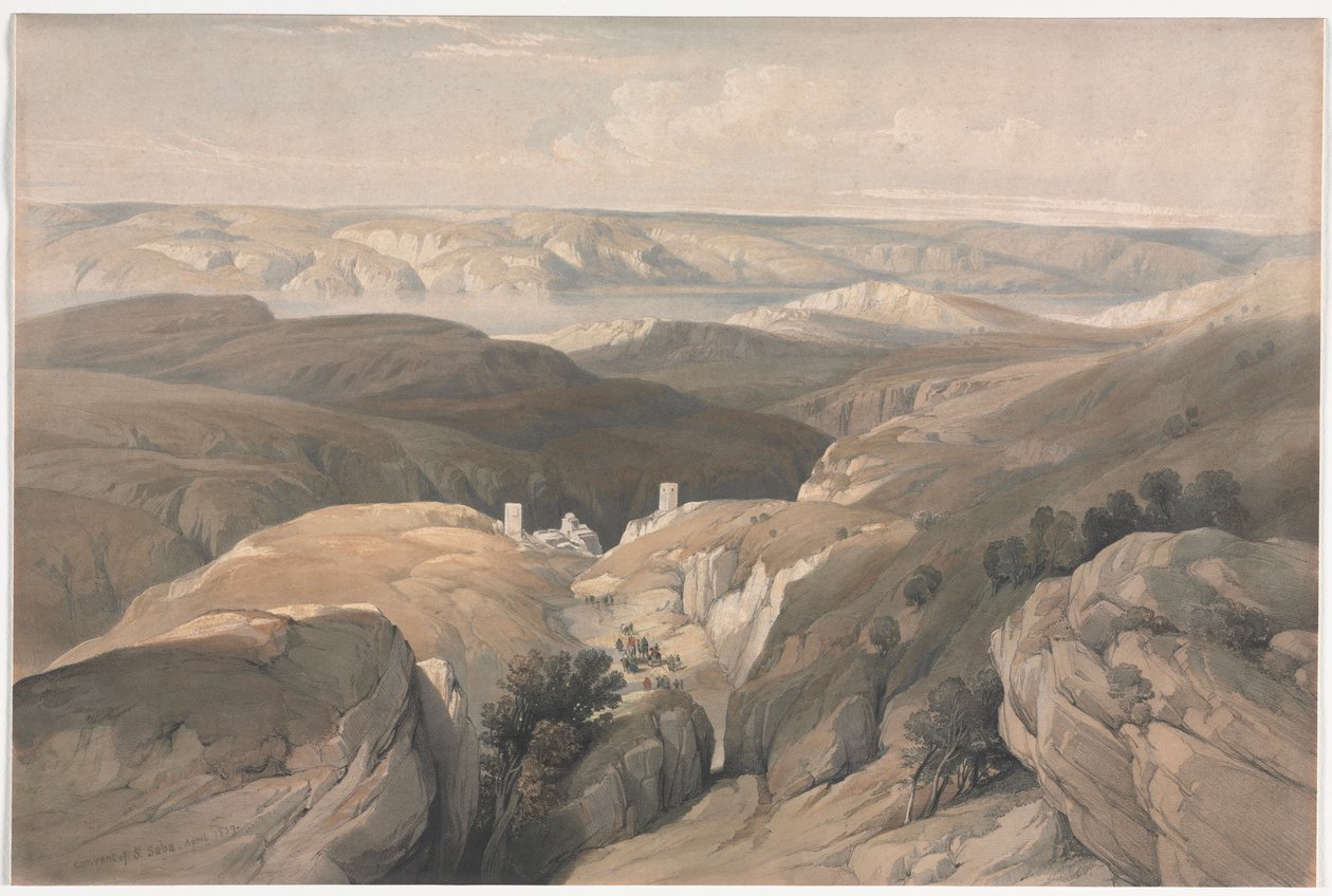 Klášter sv. Saby, 1839. od David Roberts