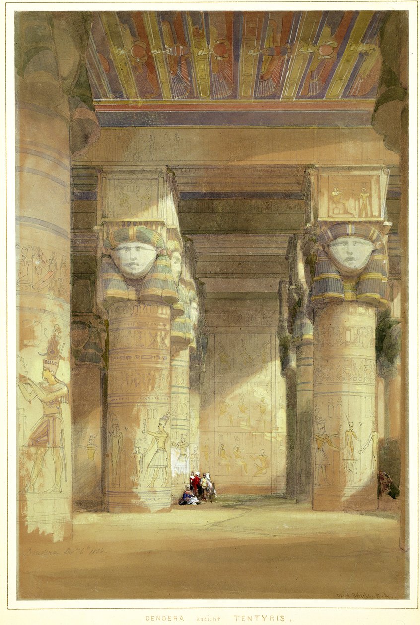 Dendera starověký Tentyris od David Roberts