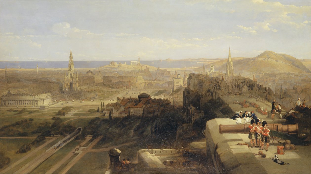 Edinburgh z hradu od David Roberts