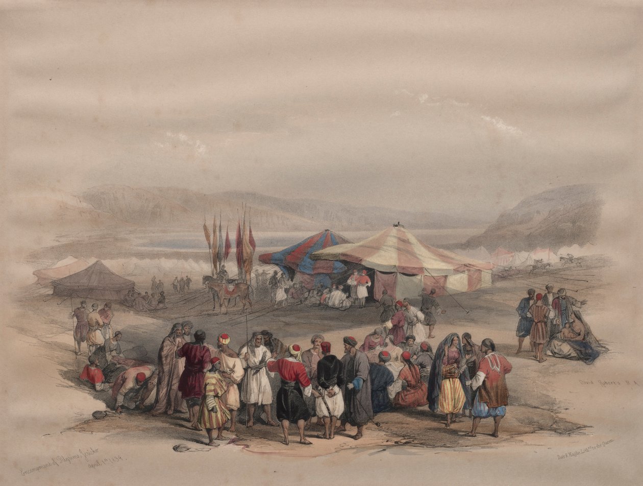 Tábořiště poutníků, Jericho, 1839. od David Roberts