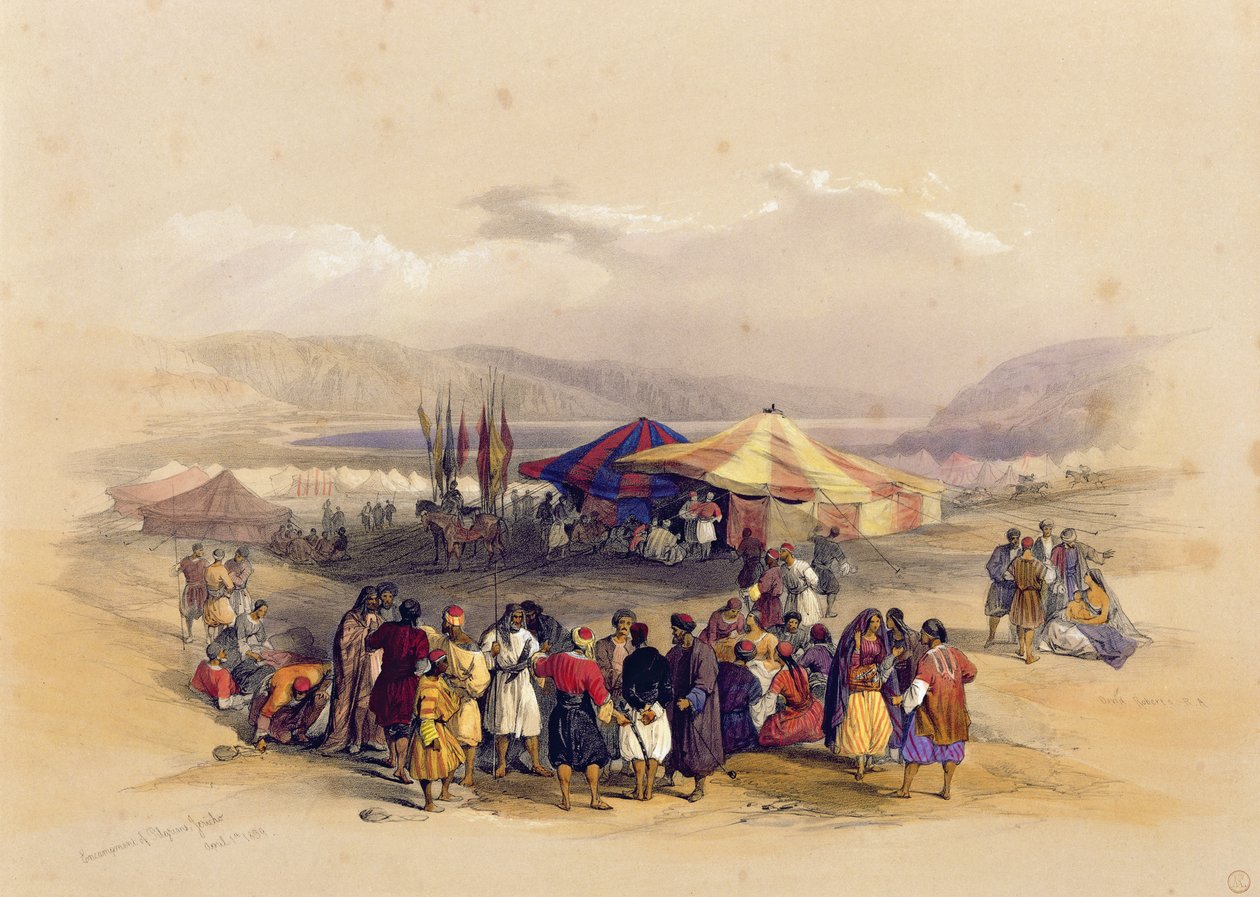 Tábořiště poutníků v Jerichu 1. dubna 1839, ze svazku II 