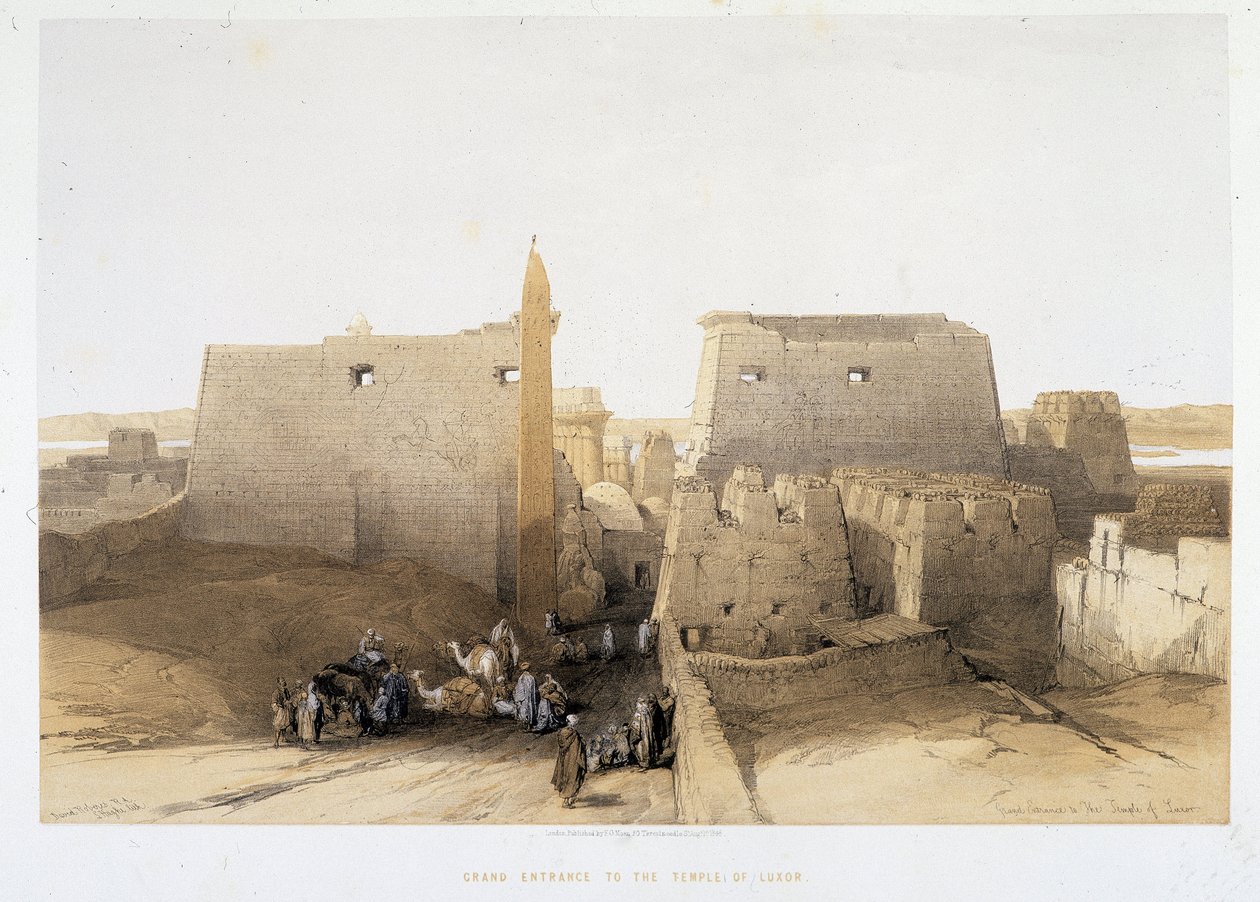 Velký vchod do chrámu Luxor (Luxor) ve „Svaté zemi“, Londýn 1849 od David Roberts