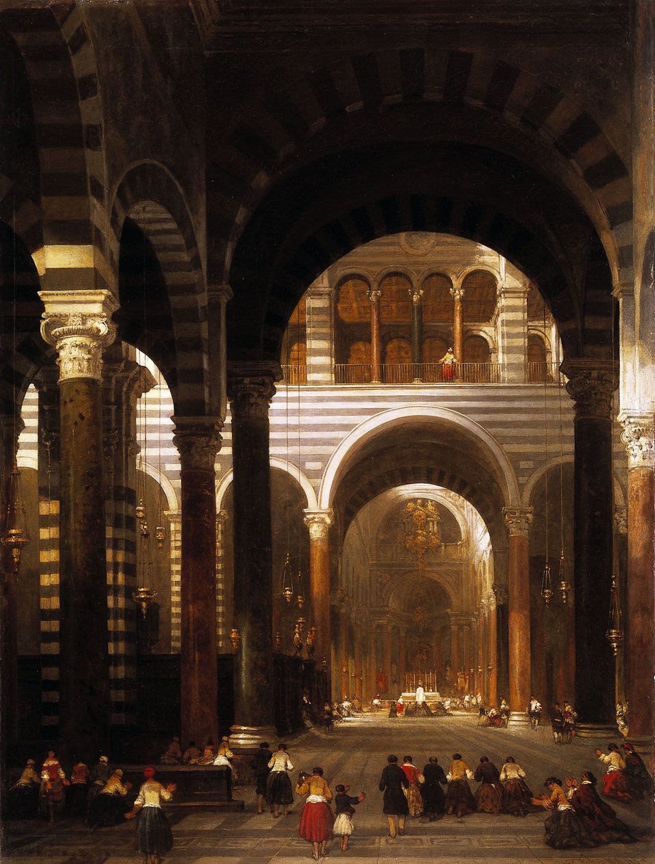 Interiér katedrály, Pisa) od Davida Robertse, RA od David Roberts