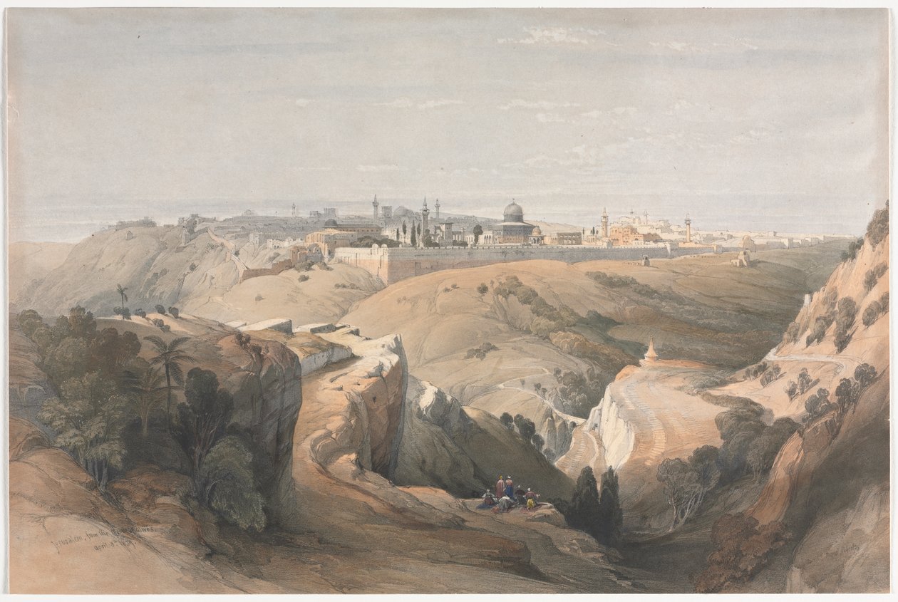 Jeruzalém z Olivetské hory od David Roberts
