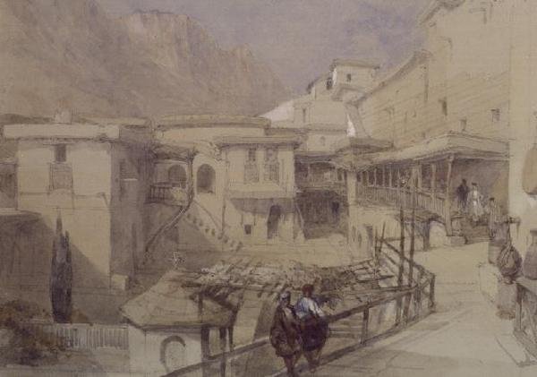 Mount Sinai (akvarel na papíře) od David Roberts