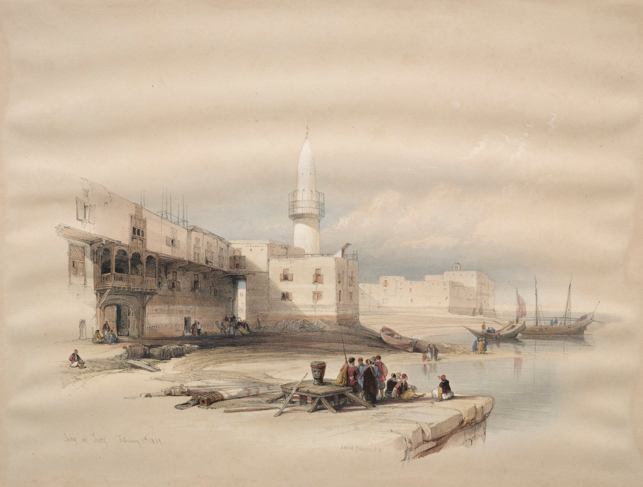 Nábřeží v Suezu, 1839. od David Roberts