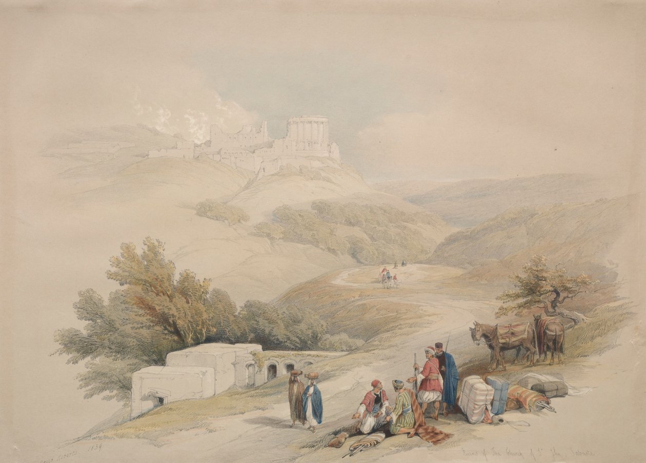 Ruiny kostela svatého Jana Sabaste, 1839. od David Roberts