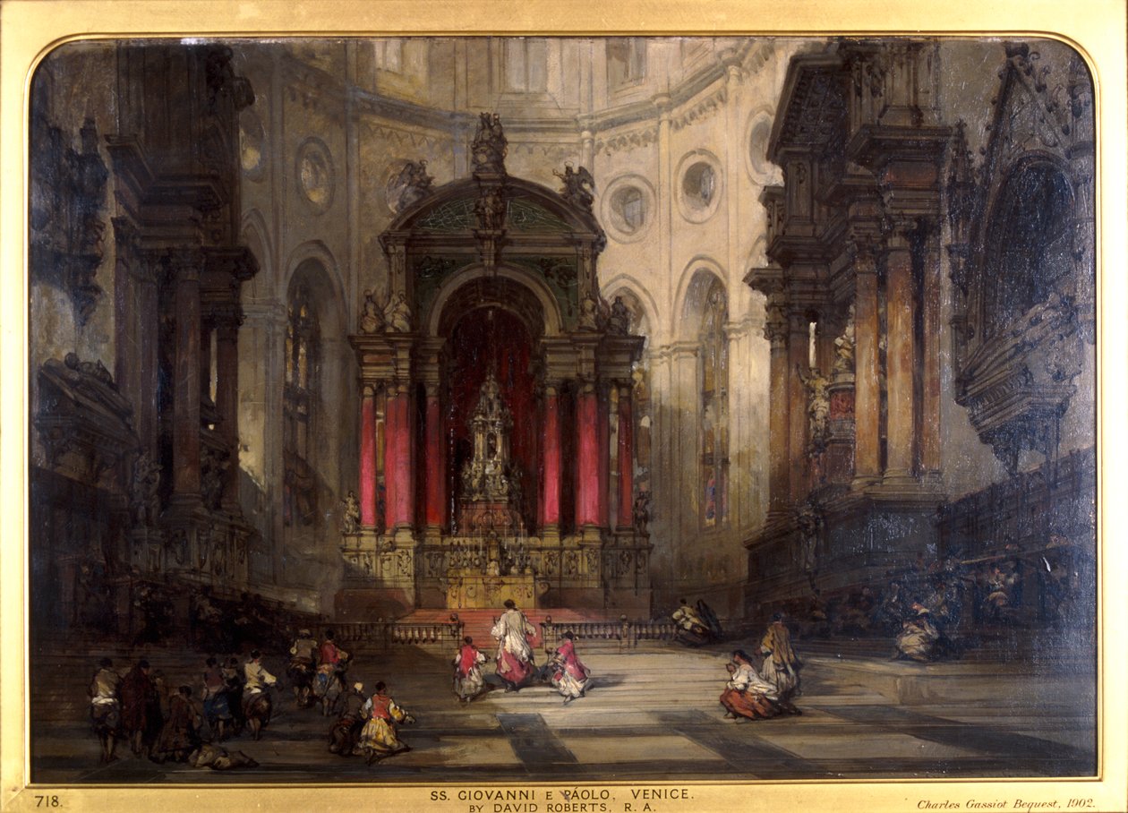 SS Giovanni e Paolo, Benátky od David Roberts