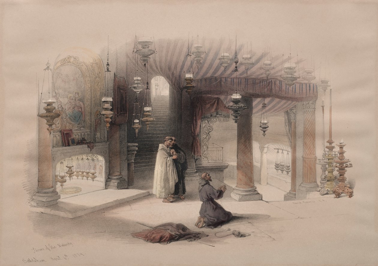 Svatyně Narození Páně, Betlém, 1839. od David Roberts