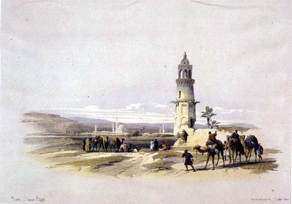 Sioul, Horní Egypt, z "Egypt a Núbie", svazek 1 (litho) od David Roberts