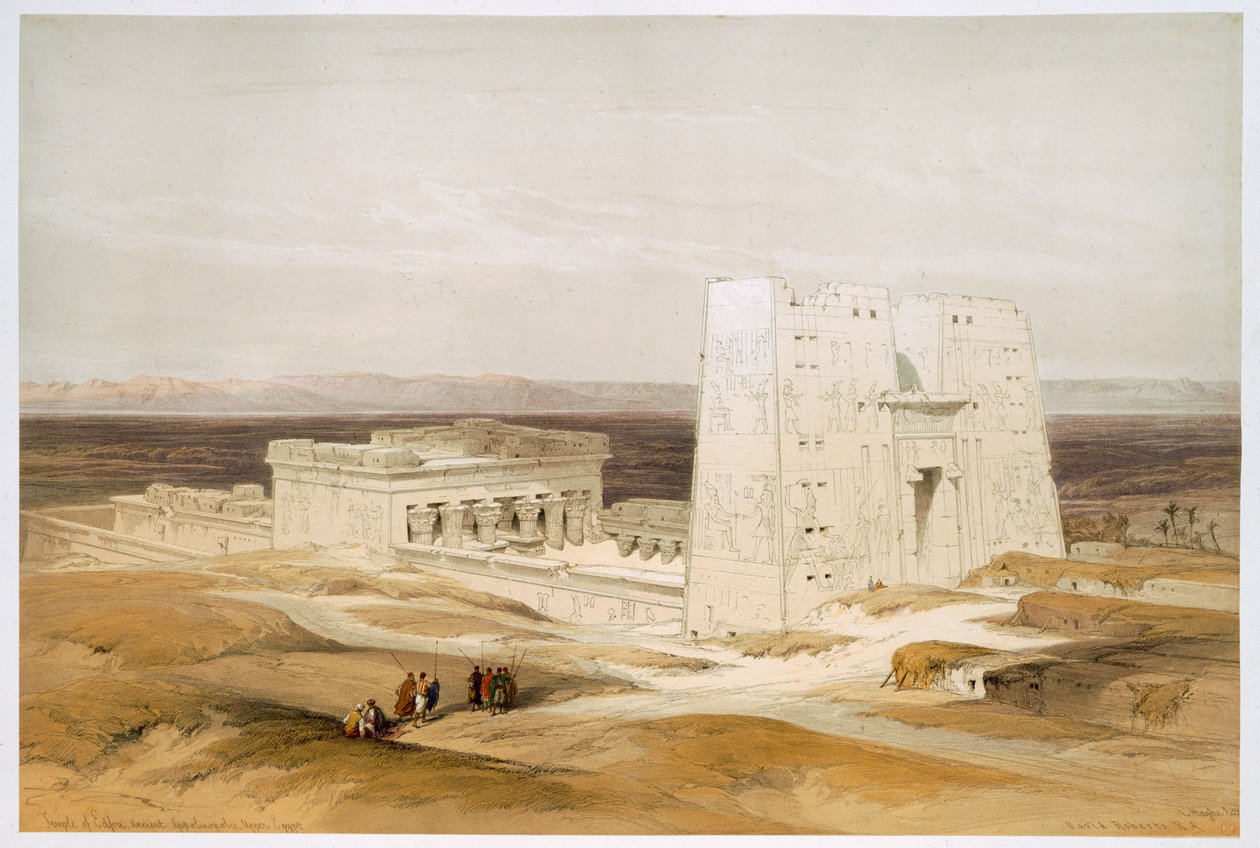 Chrám Edfu, starověká Apollinopolis, Horní Egypt, 19. století od David Roberts