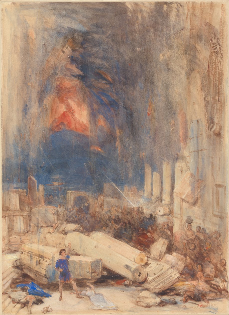 Zničení Pompejí od David Roberts