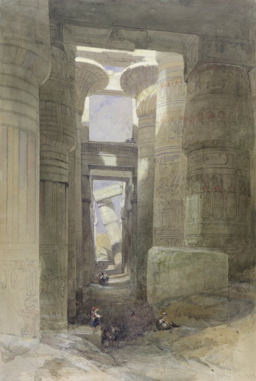 Velký chrám Amona Karnaka, Hypostyle Hall od David Roberts