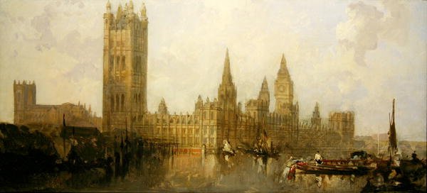 The Houses of Parliament (olej na plátně) od David Roberts