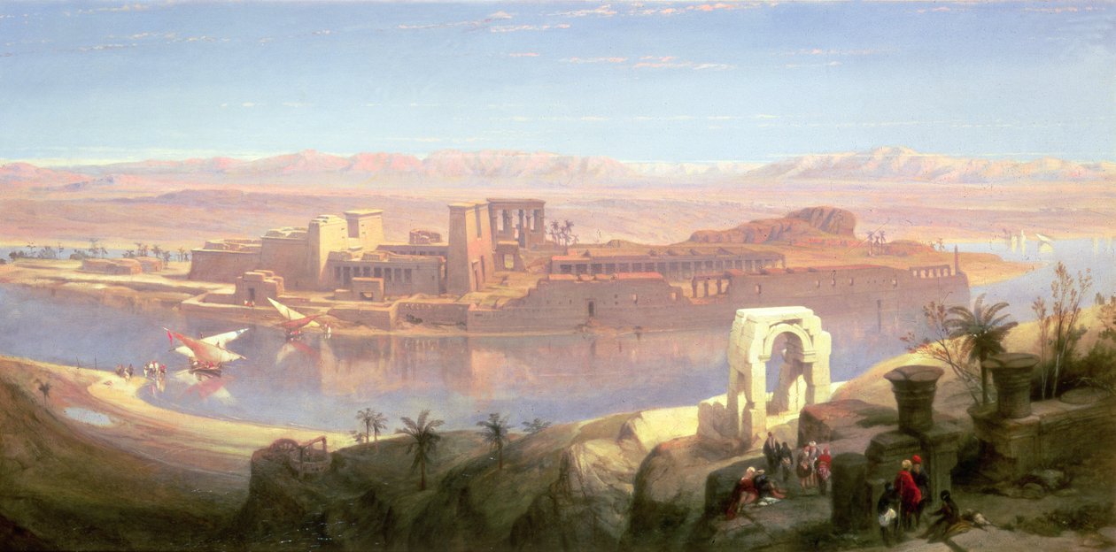 Ostrov Philae, Núbie od David Roberts