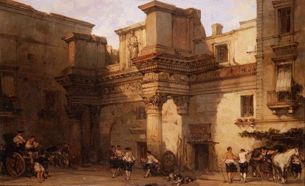 Palác Minerva, Řím od David Roberts