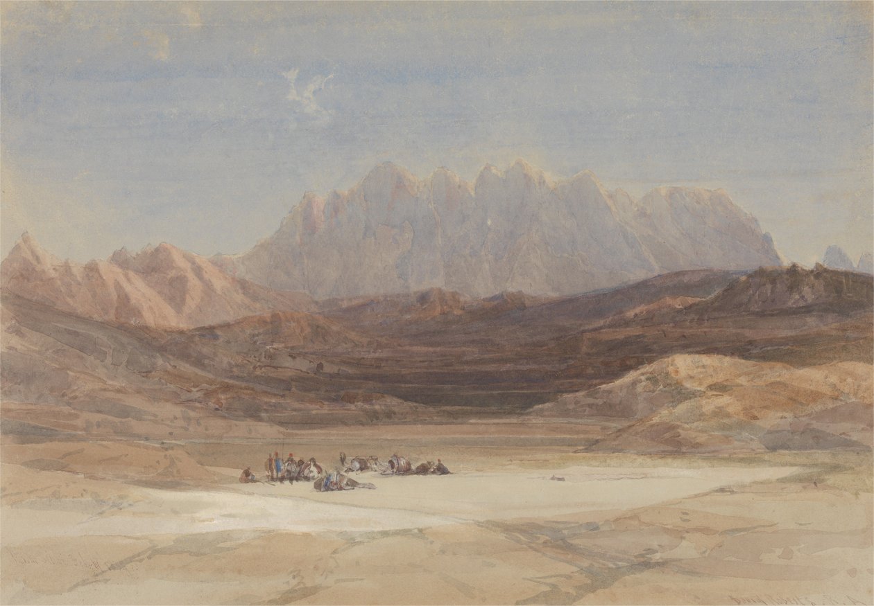 Rovina El Raheh, hora Sinaj od David Roberts