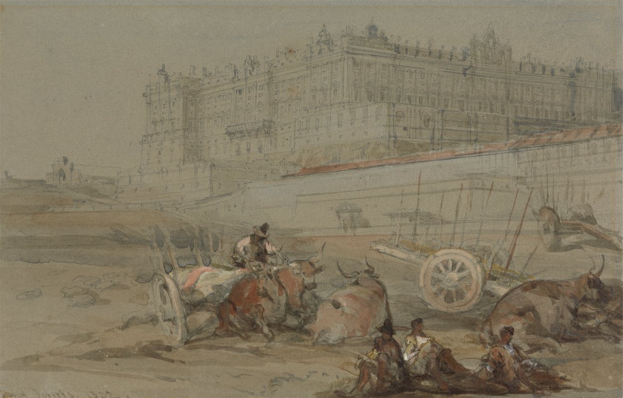 Královský palác, Madrid, 1832 od David Roberts