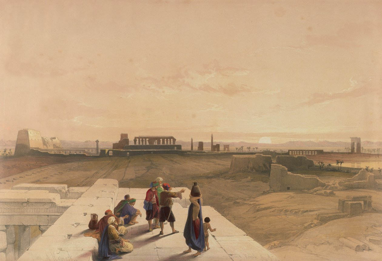 Ruiny Karnaku ze západu, z Egypta a Núbie, sv.1 od David Roberts