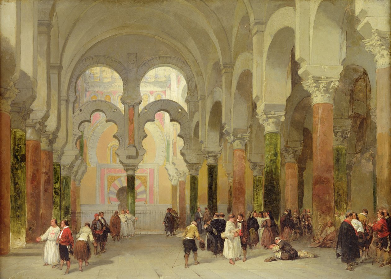 Svatyně Koránu, mešita v Córdobě, 1849 od David Roberts