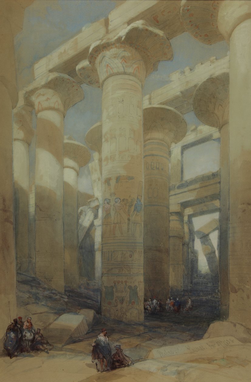 Chrám, Karnak od David Roberts
