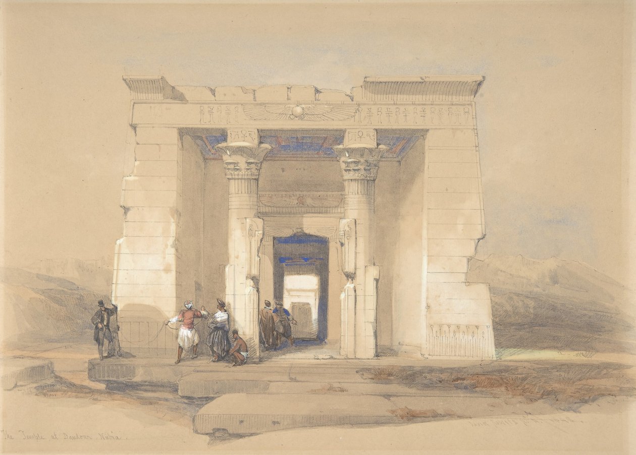 Chrám v Denduru, Núbie, 1848. od David Roberts