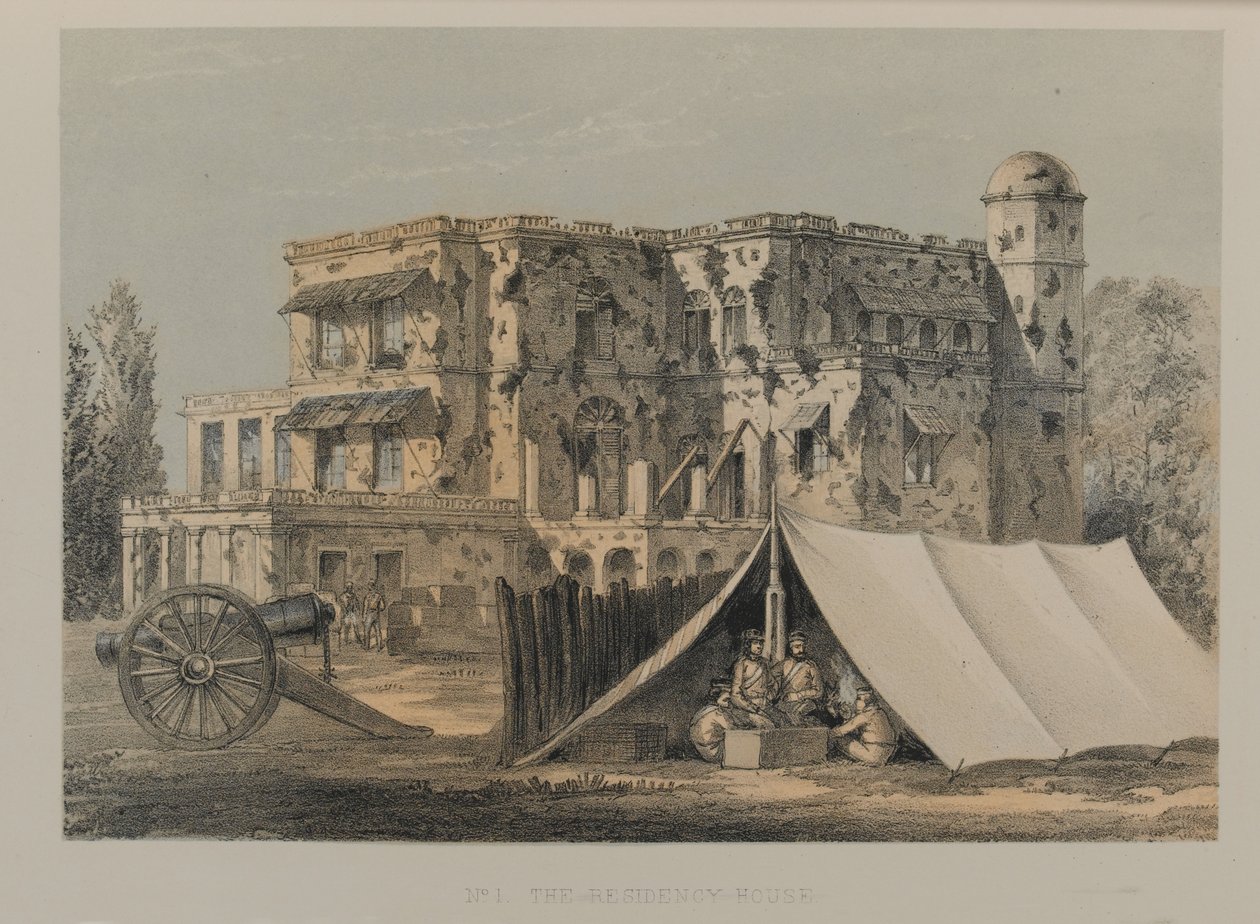 Rezidenční dům, Lucknow od David Scott Lieutenant Colonel (after) Dodgson
