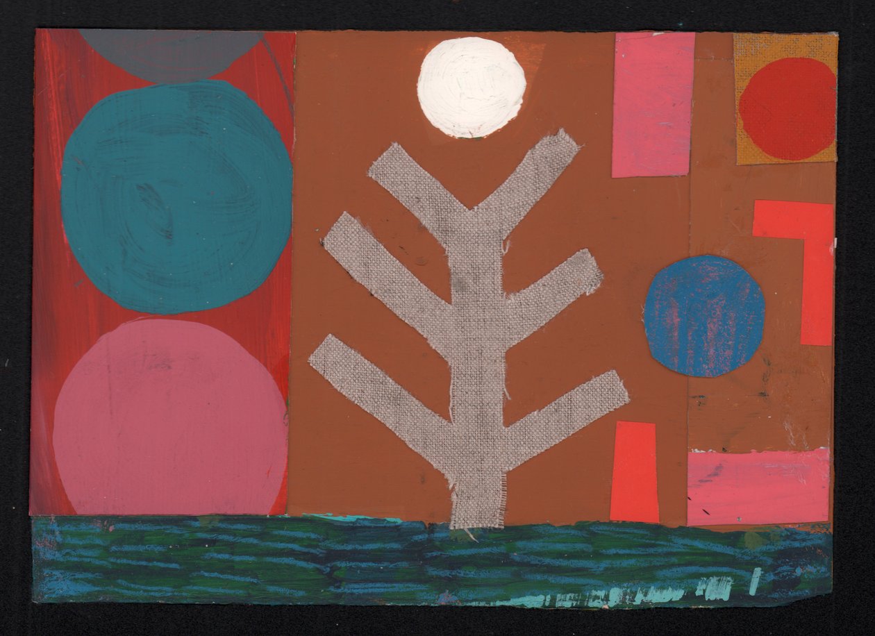 Full Moon Mustard, 2023 (malba a koláž) od David Shillinglaw