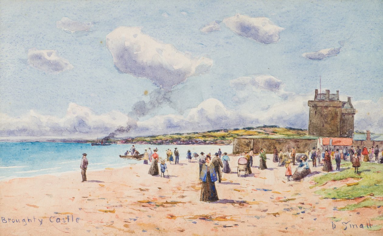 Broughty Castle (akvarel) od David Small