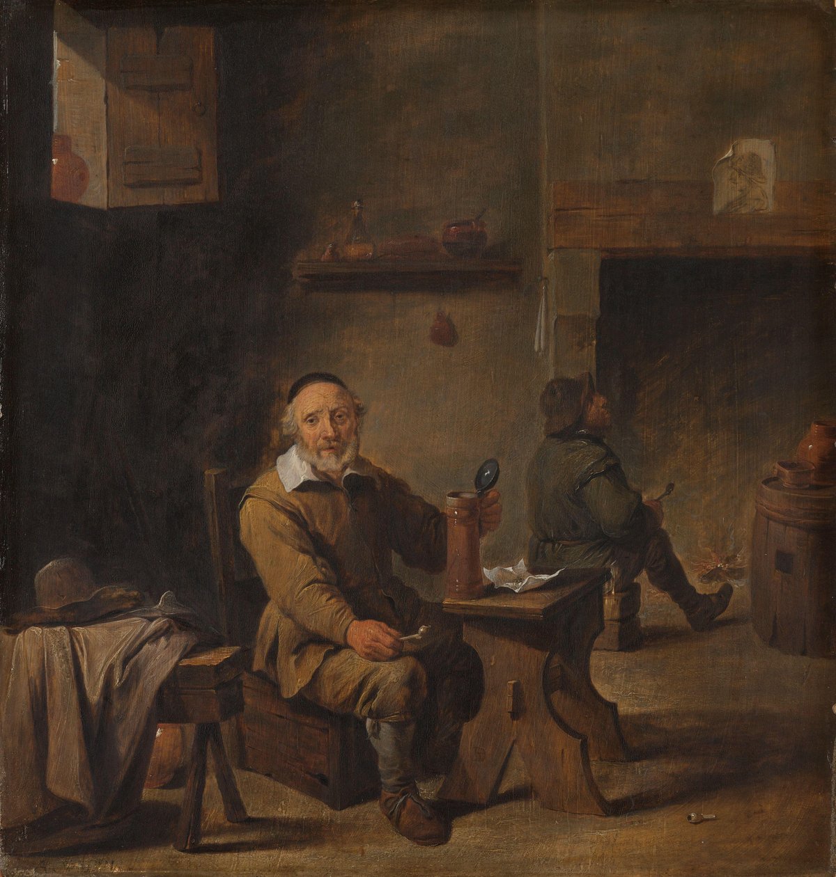 Starší muž sedící v hospodě od David Teniers (II) (after)