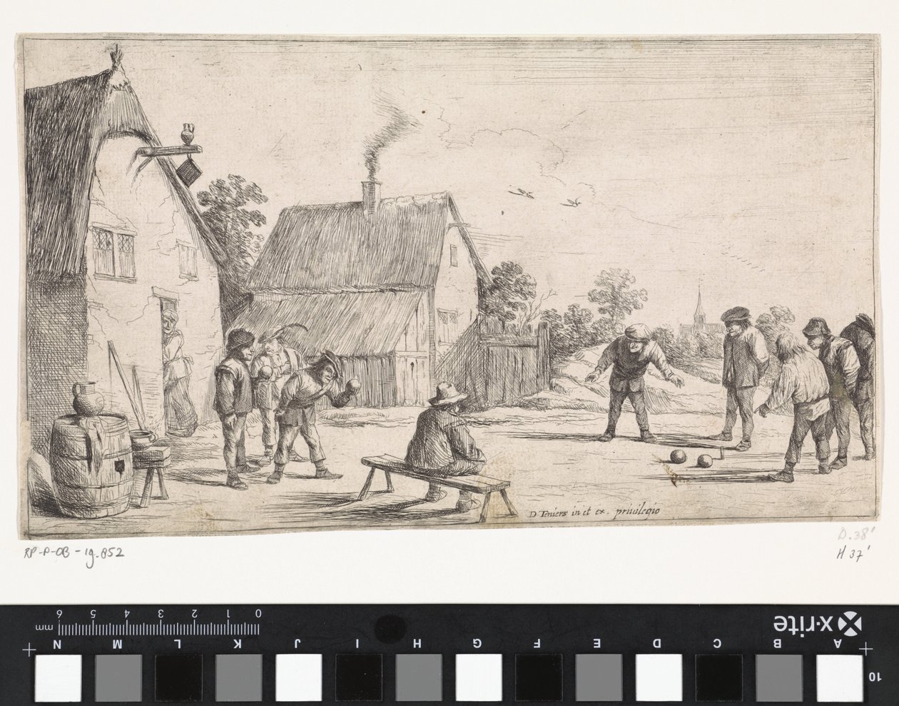 Farmáři hrají koule Žánrové scény pod širým nebem (název seriálu) od David Teniers (II)