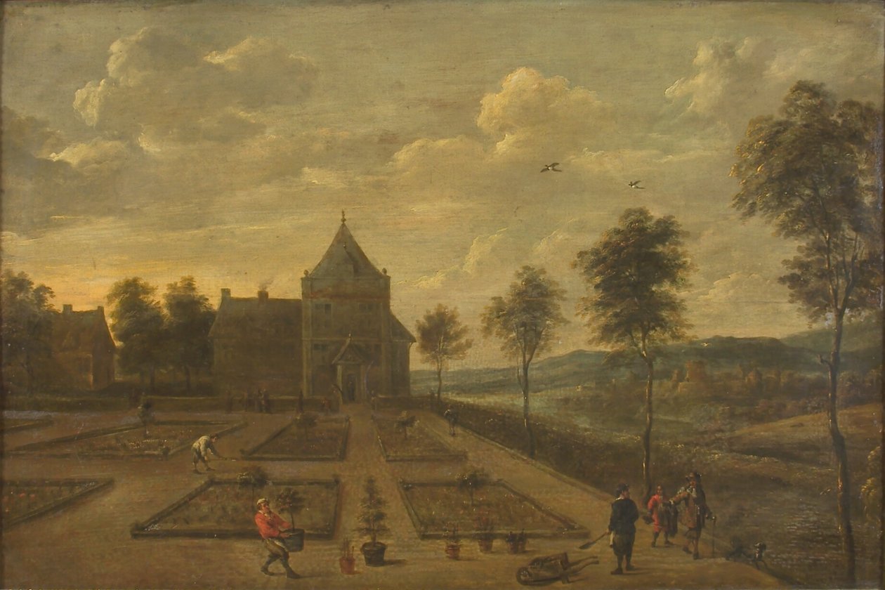 Zahrada před venkovským sídlem od David Teniers II