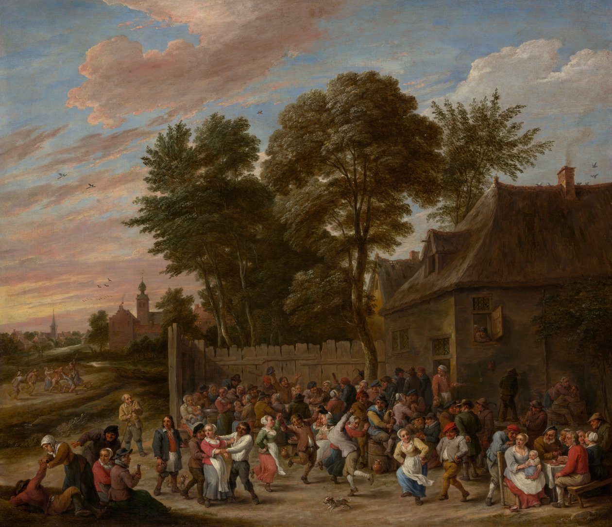 Rolníci tančí a hodují, ca. 1660. od David Teniers II