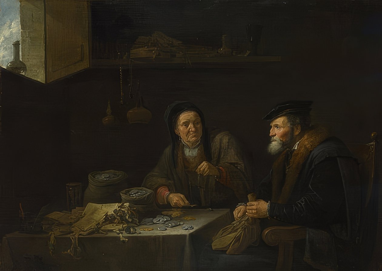 Podobenství o bohatém obilném farmáři. Kolem roku 1648 od David Teniers the Elder